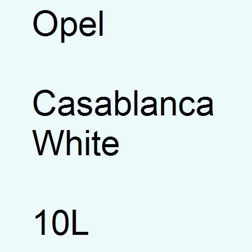 Opel, Casablanca White, 10L.